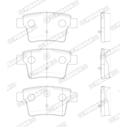 Sada brzdových platničiek kotúčovej brzdy FERODO FDB1885 - obr. 3