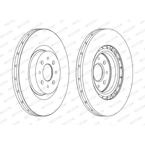 Brzdový kotúč FERODO DDF1742C - obr. 1
