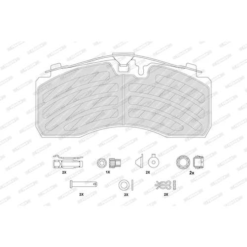 Sada brzdových platničiek kotúčovej brzdy FERODO FCV1329PTS