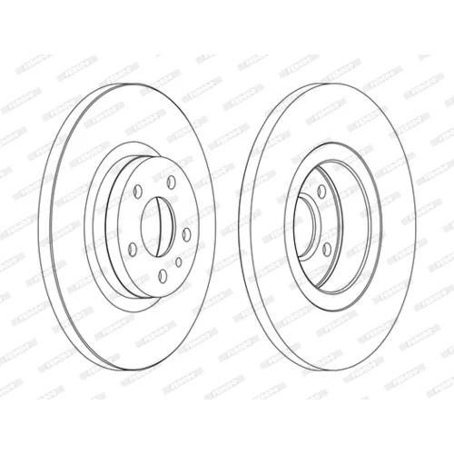 Brzdový kotúč FERODO DDF1057C - obr. 1