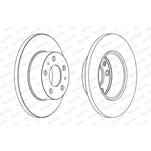 Brzdový kotúč FERODO DDF136 - obr. 2