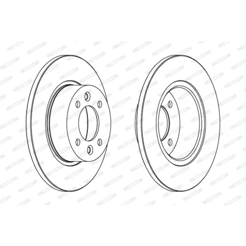 Brzdový kotúč FERODO DDF478 - obr. 1