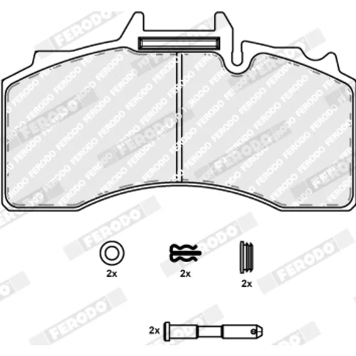 Sada brzdových platničiek kotúčovej brzdy FERODO FCV4281B