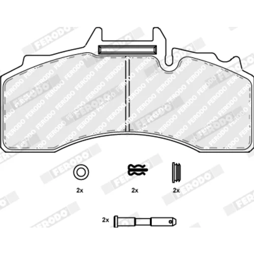 Sada brzdových platničiek kotúčovej brzdy FERODO FCV4282B - obr. 1