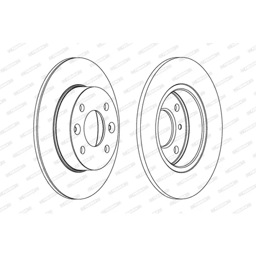 Brzdový kotúč FERODO DDF070C - obr. 2