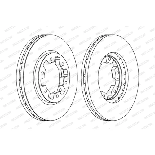 Brzdový kotúč FERODO DDF464 - obr. 2