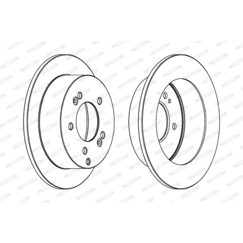 Brzdový kotúč FERODO DDF1447 - obr. 2