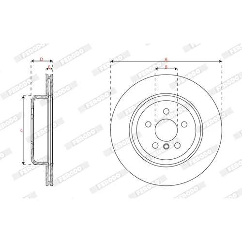 Brzdový kotúč FERODO DDF3042RC-1 - obr. 2