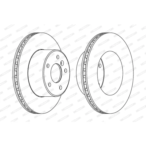 Brzdový kotúč FERODO DDF1379C-1 - obr. 1