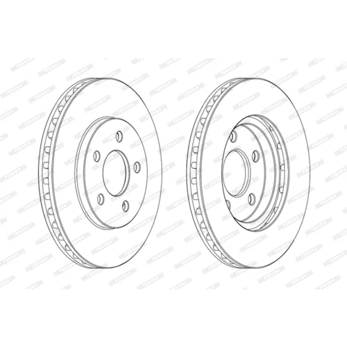 Brzdový kotúč FERODO DDF2001C - obr. 1
