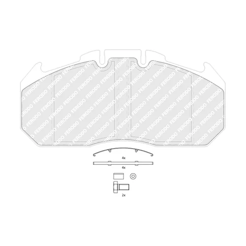 Sada brzdových platničiek kotúčovej brzdy FERODO FCV1404B - obr. 1