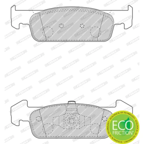 Sada brzdových platničiek kotúčovej brzdy FERODO FDB4822 - obr. 1