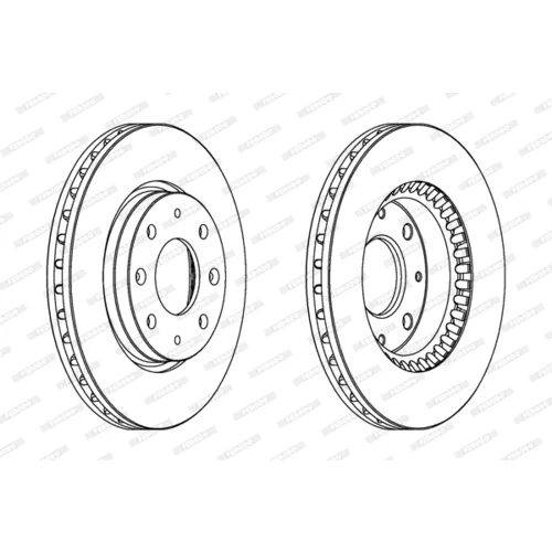 Brzdový kotúč FERODO DDF1528 - obr. 2