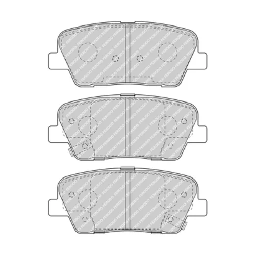 Sada brzdových platničiek kotúčovej brzdy FERODO FDB4391