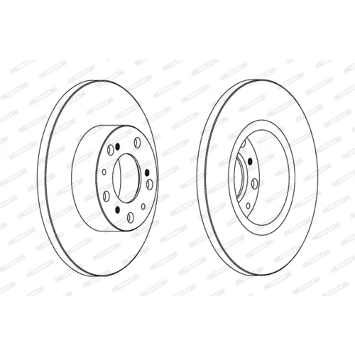 Brzdový kotúč FERODO DDF069 - obr. 2
