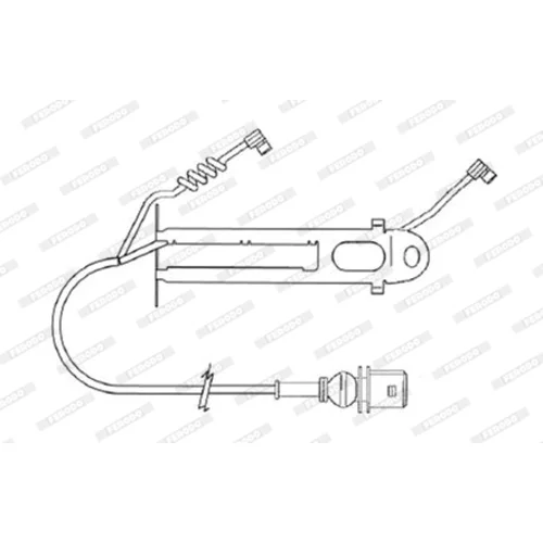 Výstražný kontakt opotrebenia brzdového obloženia FERODO FAI151 - obr. 1