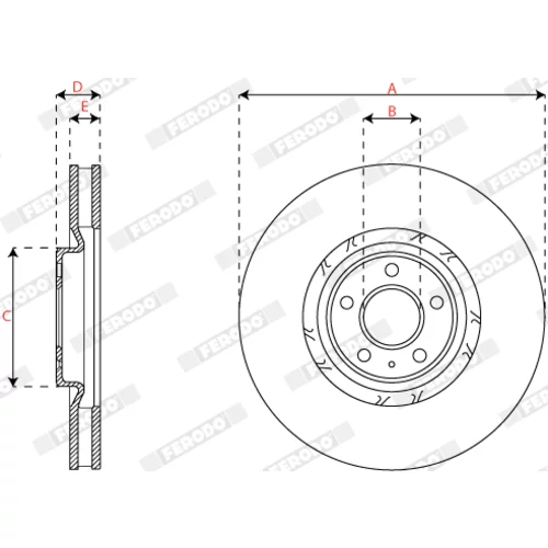 Brzdový kotúč FERODO DDF2774LC-1 - obr. 2