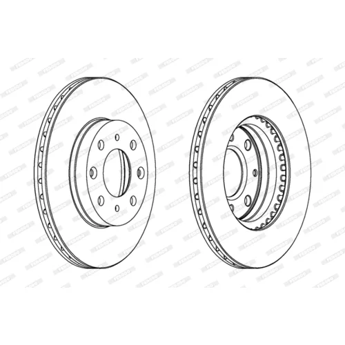 Brzdový kotúč FERODO DDF377 - obr. 2