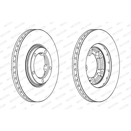 Brzdový kotúč FERODO DDF1404 - obr. 2