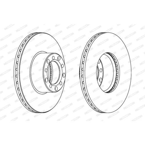 Brzdový kotúč FERODO DDF142 - obr. 1