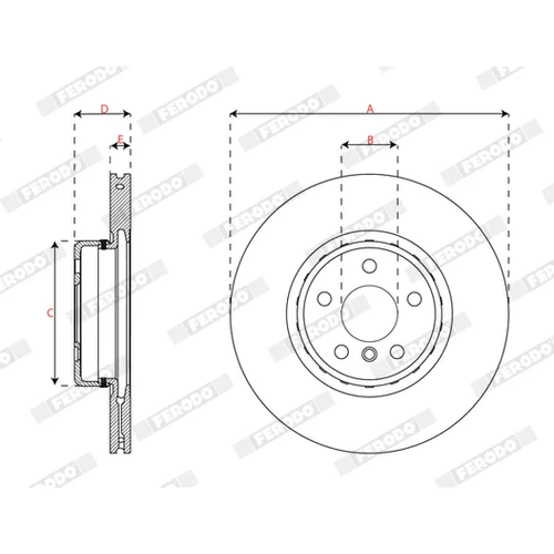 Brzdový kotúč FERODO DDF3049VC-1 - obr. 2