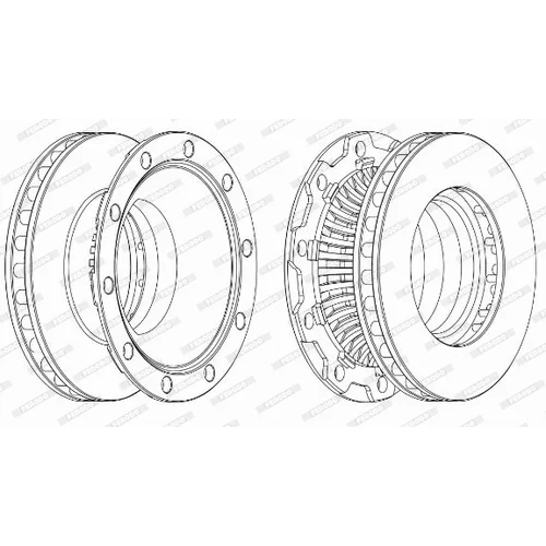 Brzdový kotúč FERODO FCR252A - obr. 1