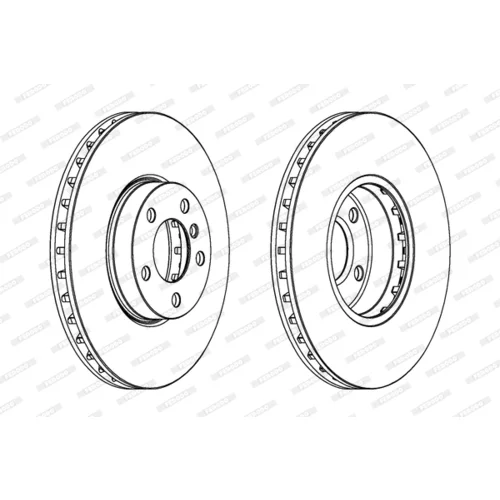 Brzdový kotúč FERODO DDF1714C-1 - obr. 2
