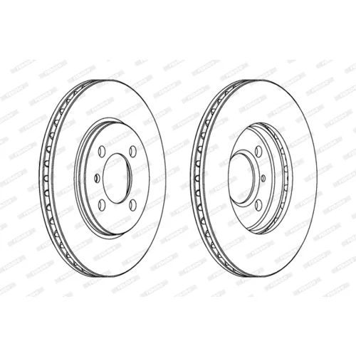 Brzdový kotúč FERODO DDF182C - obr. 1