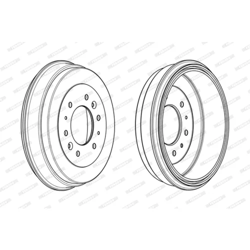 Brzdový bubon FERODO FDR329345 - obr. 3