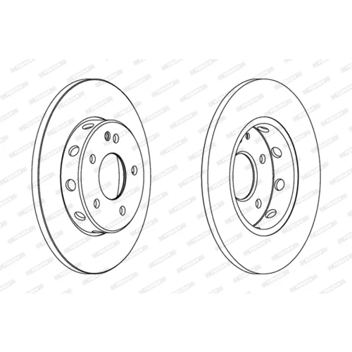 Brzdový kotúč FERODO DDF540C - obr. 2