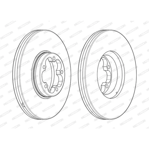 Brzdový kotúč FERODO DDF2468-1 - obr. 1
