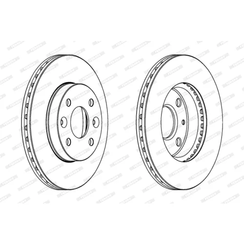 Brzdový kotúč FERODO DDF854 - obr. 2