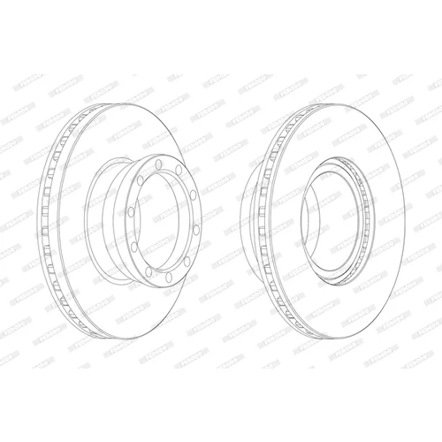 Brzdový kotúč FERODO FCR146A - obr. 1
