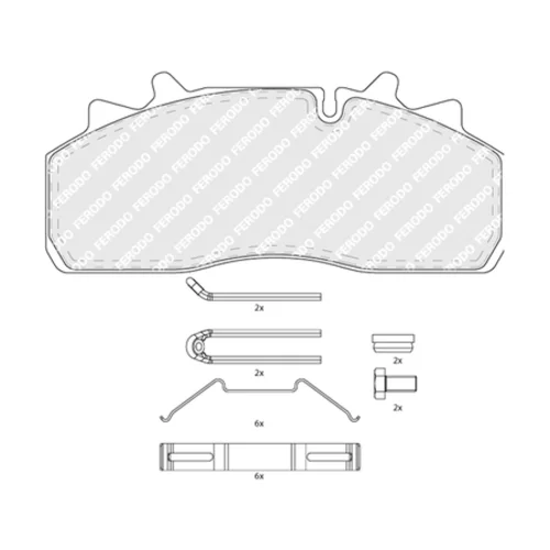 Sada brzdových platničiek kotúčovej brzdy FERODO FCV4043B
