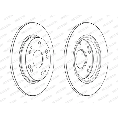 Brzdový kotúč FERODO DDF2524C - obr. 1