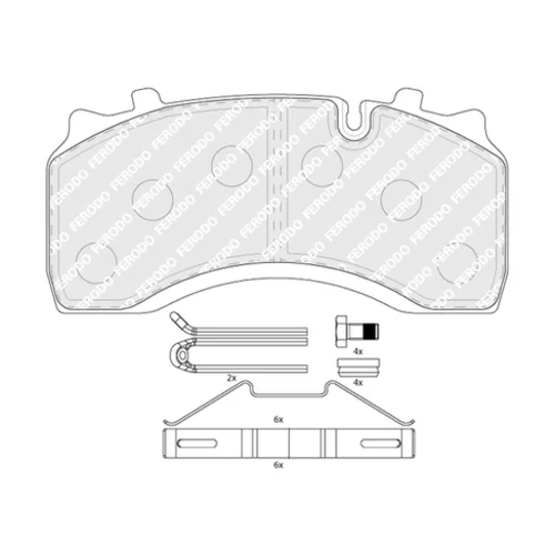 Sada brzdových platničiek kotúčovej brzdy FERODO FCV1389B - obr. 1