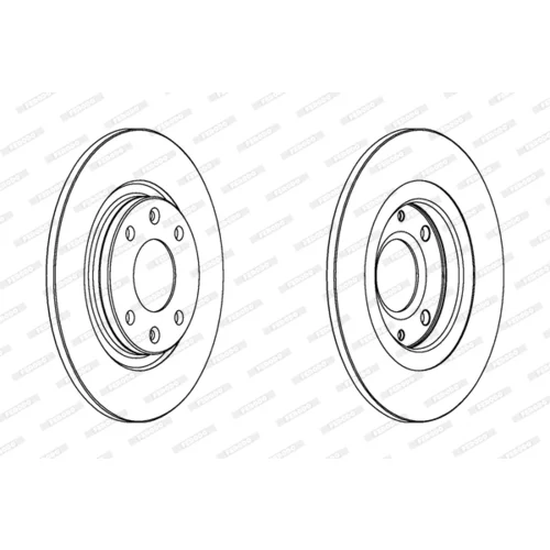 Brzdový kotúč FERODO DDF051 - obr. 1