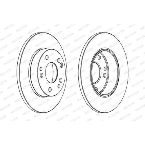 Brzdový kotúč FERODO DDF053 - obr. 2