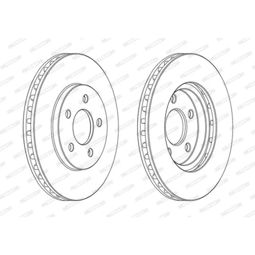 Brzdový kotúč FERODO DDF2001C - obr. 2