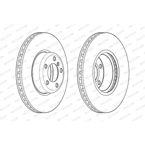 Brzdový kotúč FERODO DDF2403C-1 - obr. 1