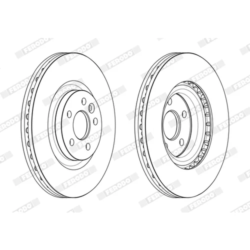 Brzdový kotúč FERODO DDF2632C-1 - obr. 1