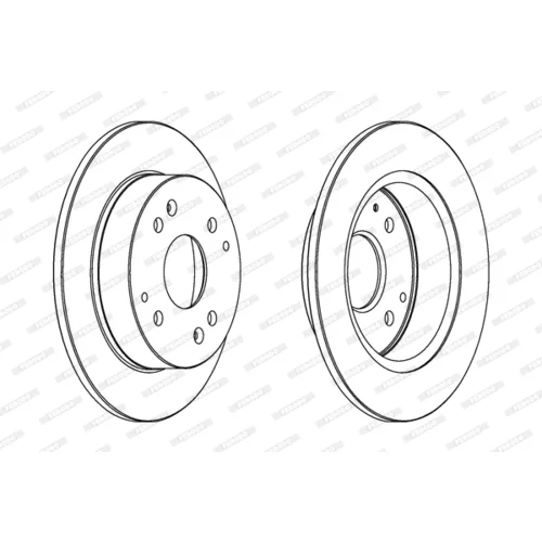 Brzdový kotúč FERODO DDF565 - obr. 1