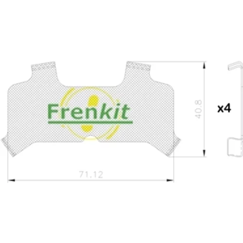 Fólia proti pískaniu, brzdové obloženie(nosná platňa) FRENKIT 940095