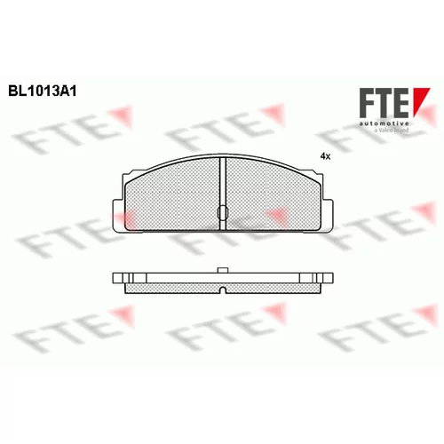 Sada brzdových platničiek kotúčovej brzdy FTE BL1013A1