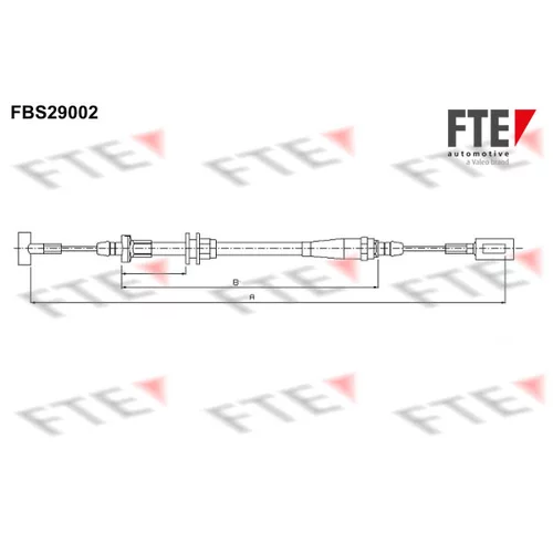 Ťažné lanko parkovacej brzdy FTE FBS29002