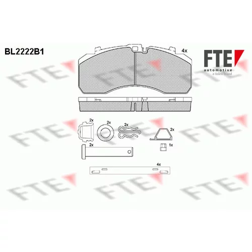 Sada brzdových platničiek kotúčovej brzdy FTE 9500008