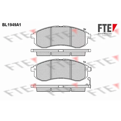 Sada brzdových platničiek kotúčovej brzdy FTE 9010535