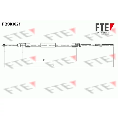 Ťažné lanko parkovacej brzdy FTE FBS03021