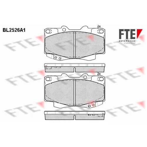 Sada brzdových platničiek kotúčovej brzdy FTE 9010781