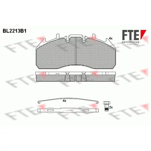 Sada brzdových platničiek kotúčovej brzdy FTE 9500006